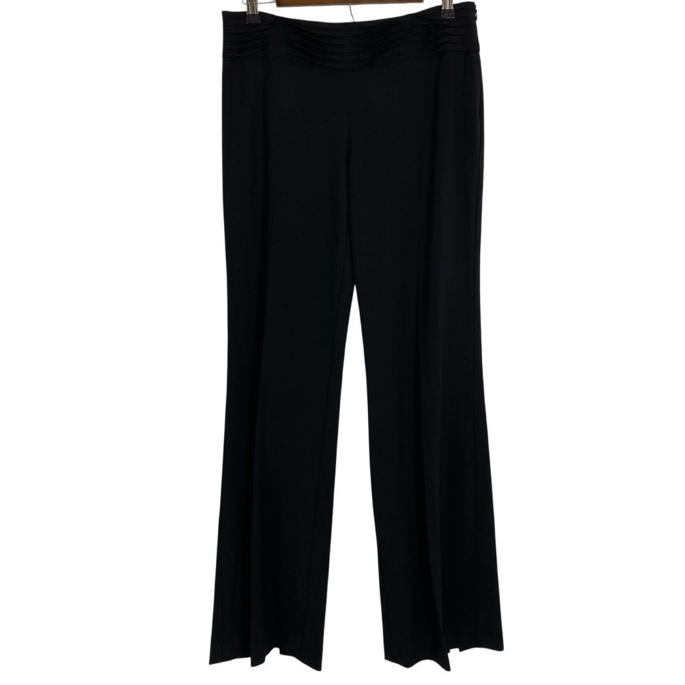 BCBGMAXAZRIA Womens Dress Pants Size 6 Black Rayon Wool Spandex Blend Bootcut